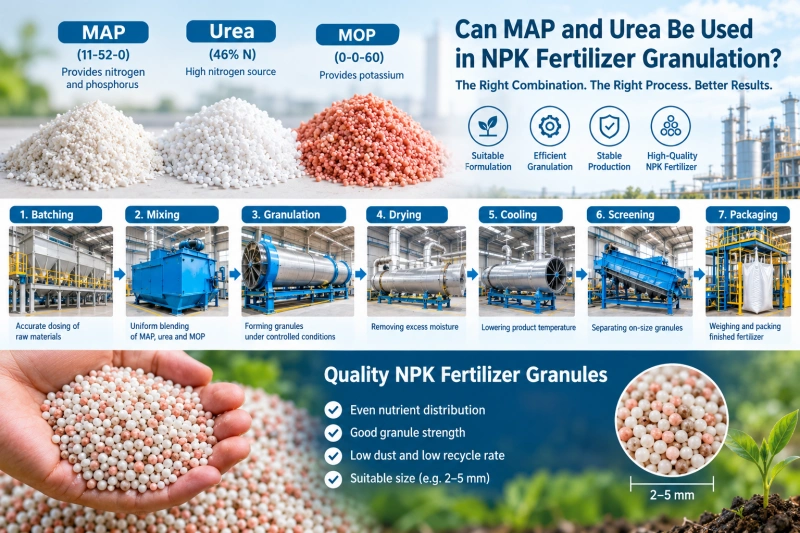 Can MAP and Urea Be Used in NPK Fertilizer Granulation?